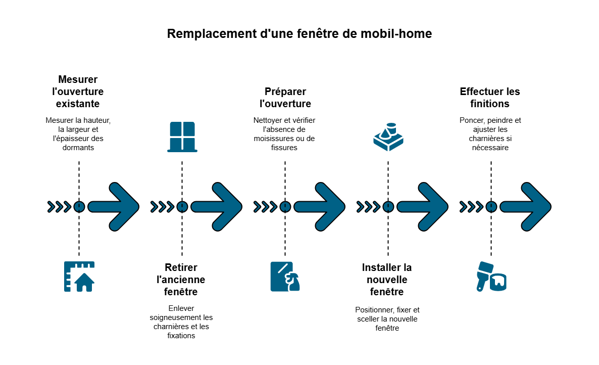 Les étapes pour remplacer une fenêtre de mobil-home